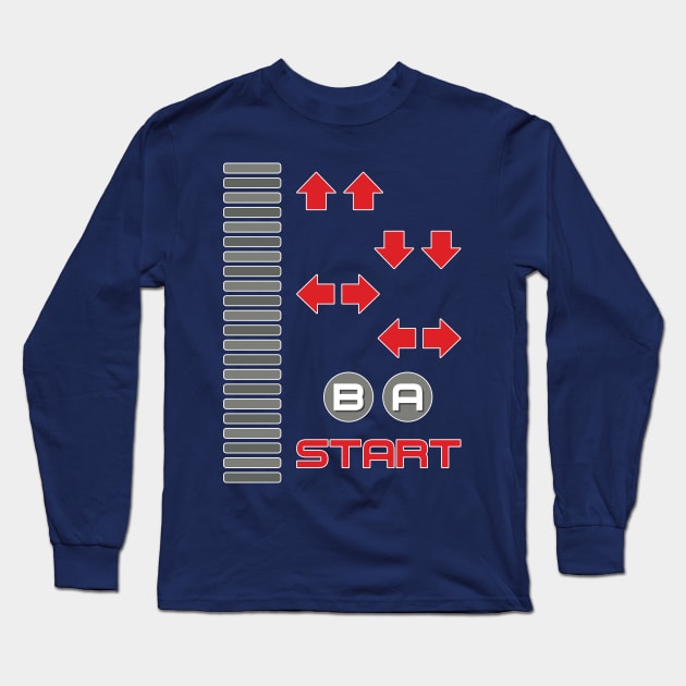 KONAMI CODE Long Sleeve T-Shirt by BentonParkPrints